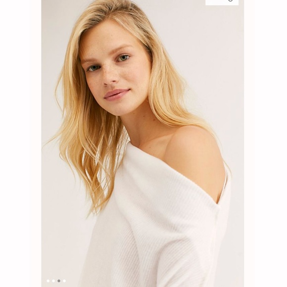 Free People Main Squeeze Hacci Top in Ivory - Picture 2 of 8